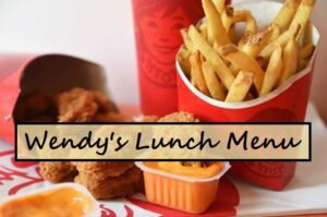 Wendy's Lunch Menu With Prices